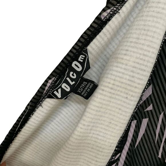 Volcom Women's size XS black Pink Sheer High low leaf print sundress - Picture 8 of 12